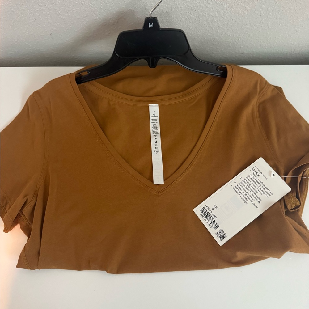 NWT Lululemon Love V-Neck Pima Cotton short sleeve SDBR 6/S